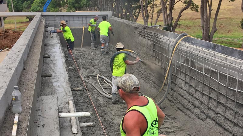 Concrete Spray Pool Shell